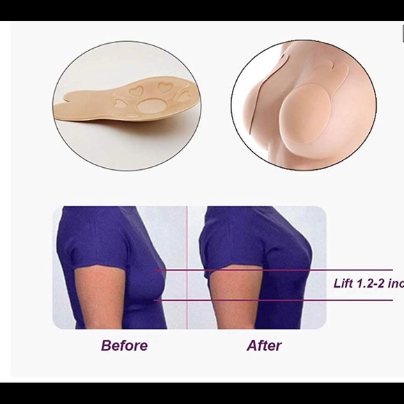 Pasties adhesive push up invisible bra - Picture 5 of 7